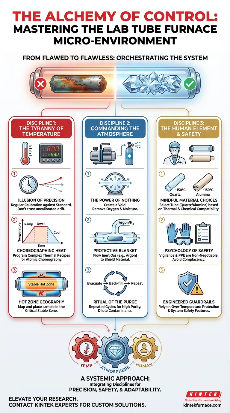 La Alquimia del Control: Dominando el Microentorno en un Horno de Tubo de Laboratorio Guía Visual