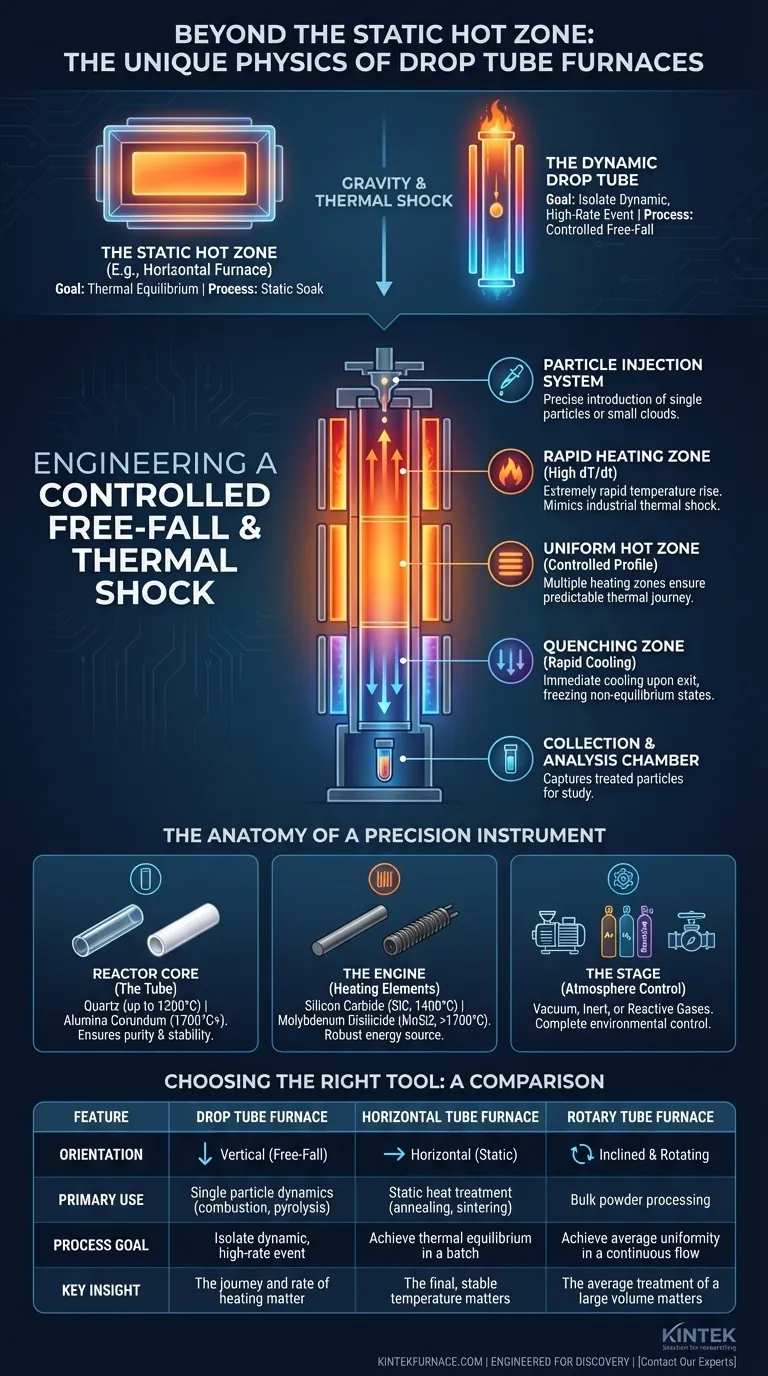 静的なホットゾーンを超えて：ドロップチューブ炉のユニークな物理学 ビジュアルガイド