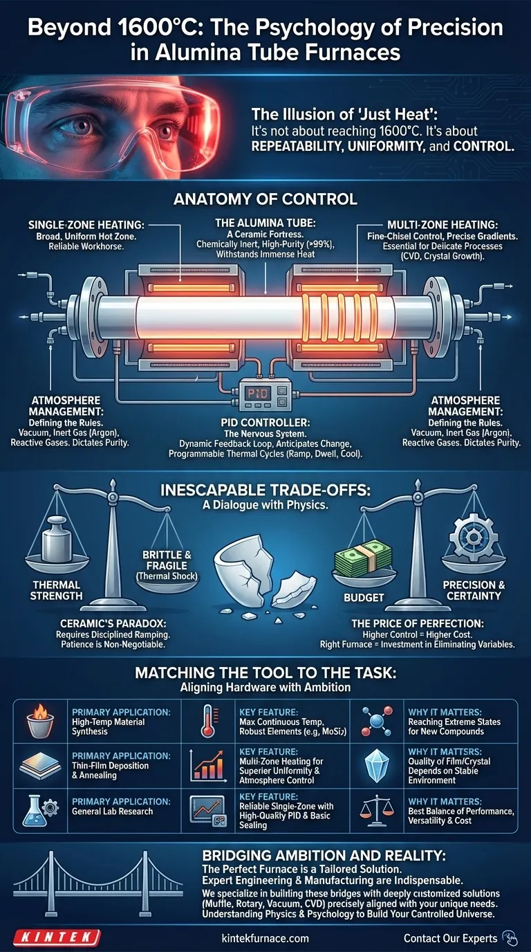 Jenseits von 1600 °C: Die Psychologie der Präzision in Aluminiumoxid-Rohröfen Visuelle Anleitung