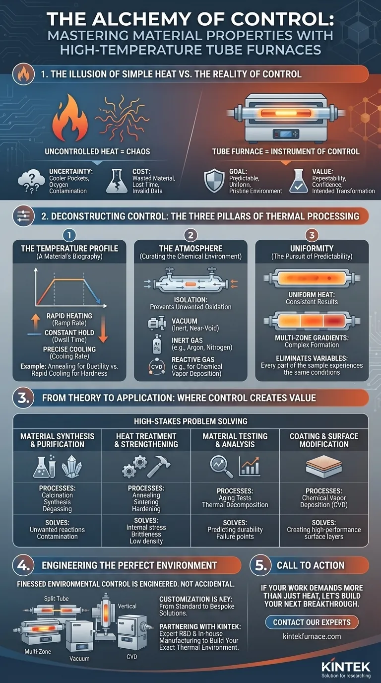 L'alchimie du contrôle : maîtriser les propriétés des matériaux avec des fours tubulaires à haute température Guide Visuel
