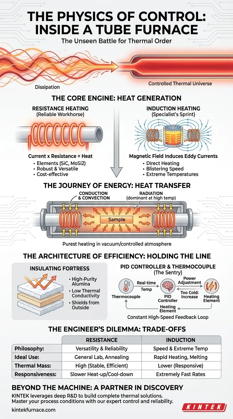 La physique du contrôle : Au cœur du monde à haute température d'un four tubulaire Guide Visuel