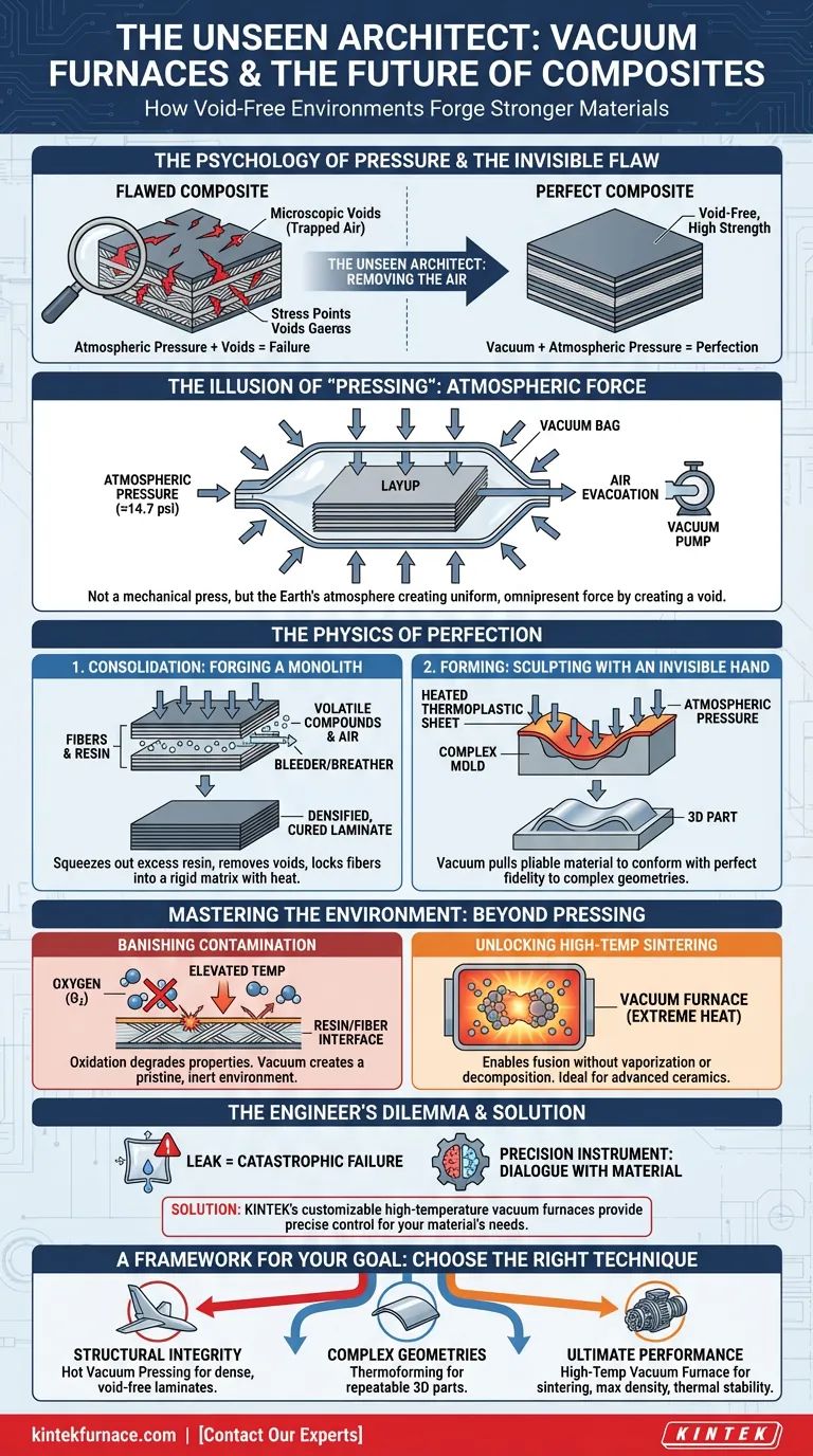 El Arquitecto Invisible: Cómo los Hornos de Vacío Forjan el Futuro de los Compuestos Guía Visual