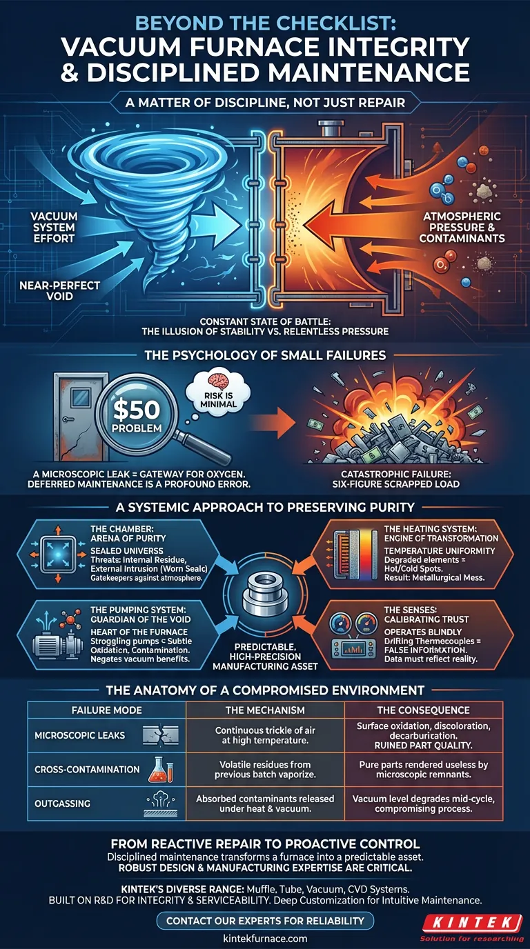 Jenseits der Checkliste: Warum die Integrität von Vakuumöfen eine Frage der Disziplin und nicht nur der Reparatur ist Visuelle Anleitung