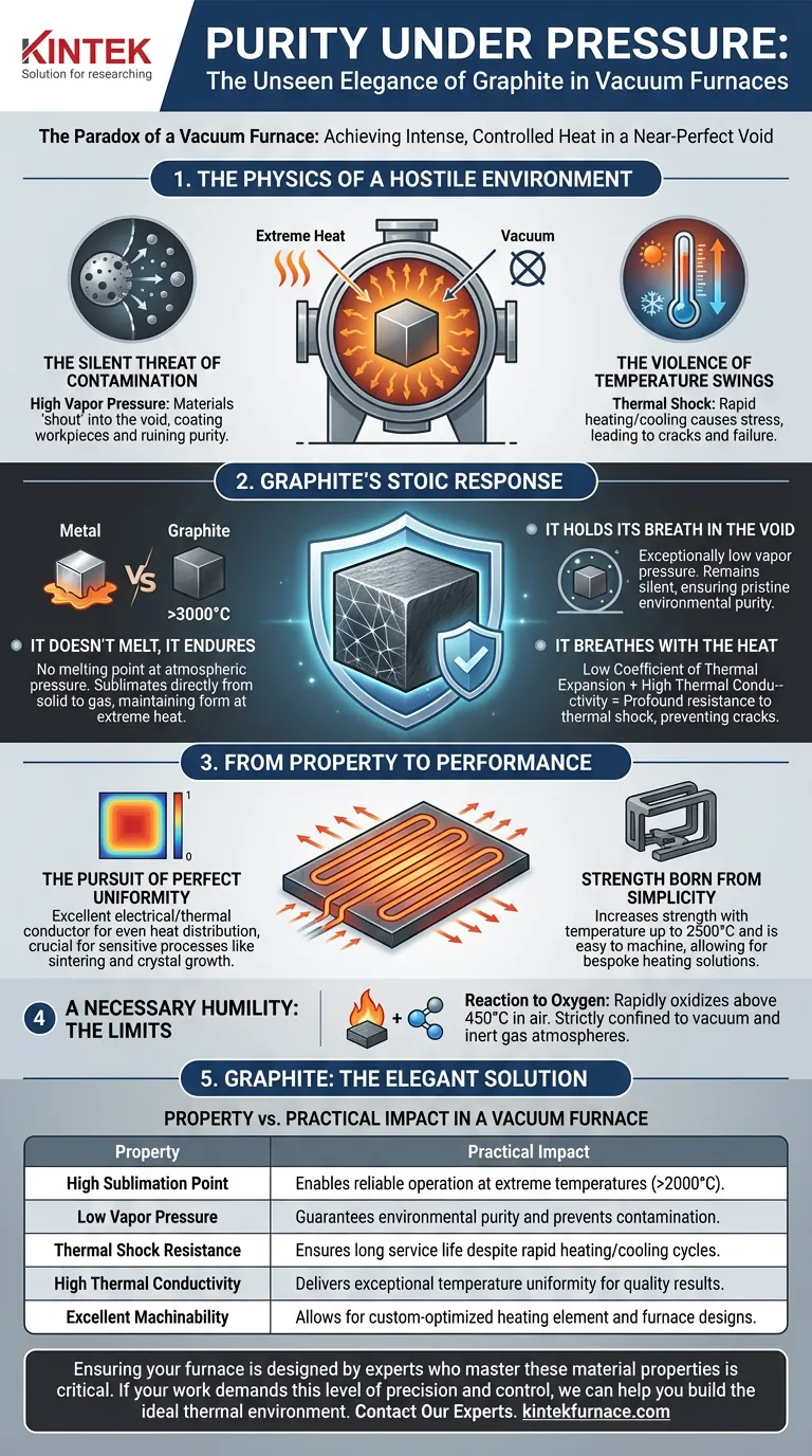 Purity Under Pressure: The Unseen Elegance of Graphite in Vacuum Furnaces Visual Guide