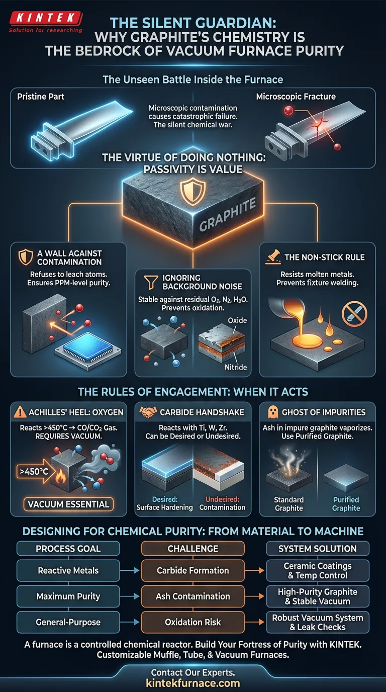 The Silent Guardian: Why Graphite's Chemistry is the Bedrock of Vacuum Furnace Purity Visual Guide