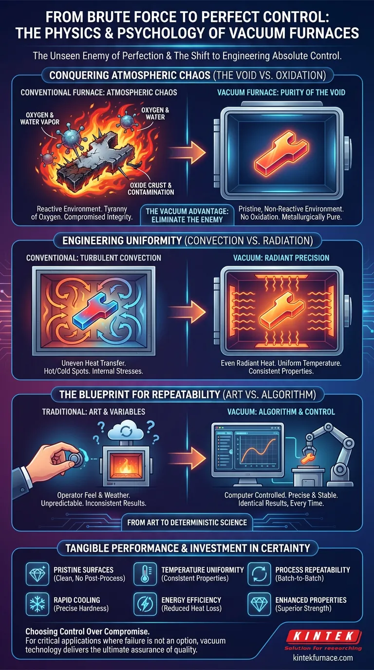 من القوة الغاشمة إلى التحكم المثالي: فيزياء ونفسية الأفران الفراغية دليل مرئي