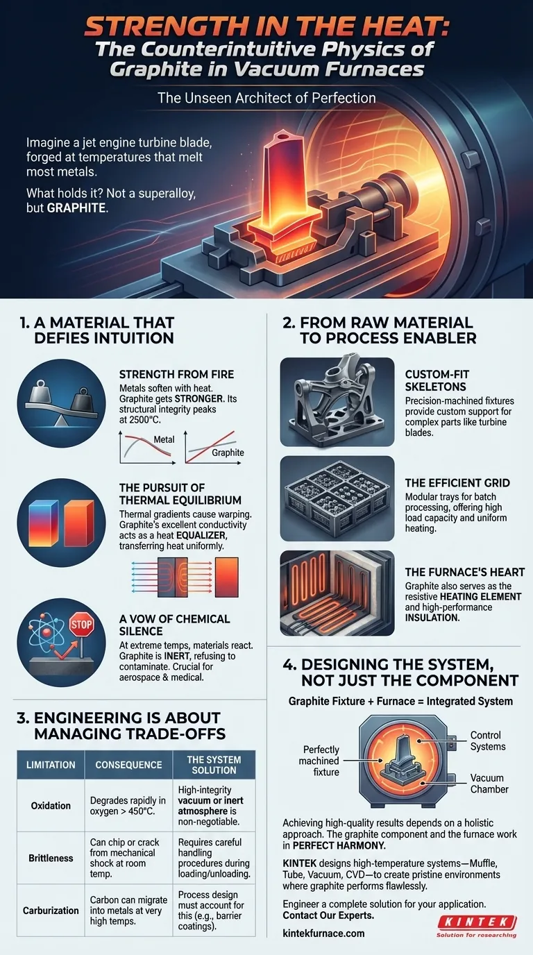 Resistenza al Calore: La Fisica Controintuitiva della Grafite nei Forni Sottovuoto Guida Visiva