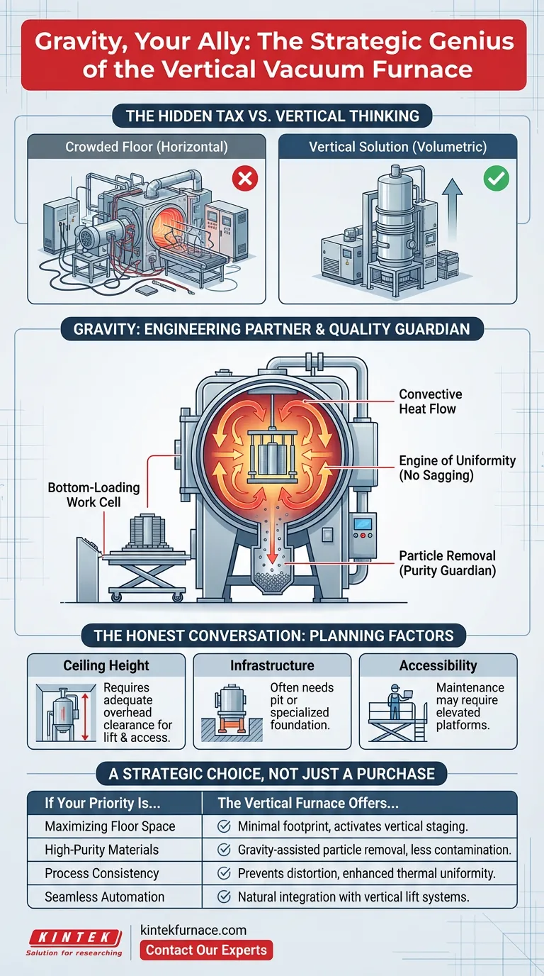 Gravity, Your Ally: The Strategic Genius of the Vertical Vacuum Furnace Visual Guide