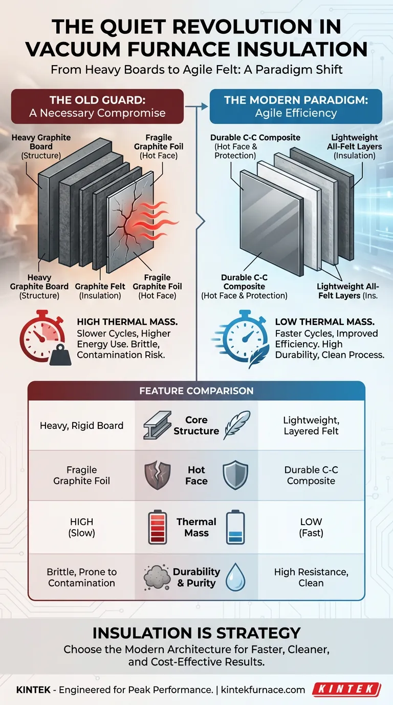 De Tableros Pesados a Fieltro Ágil: La Revolución Silenciosa en el Aislamiento de Hornos de Vacío Guía Visual
