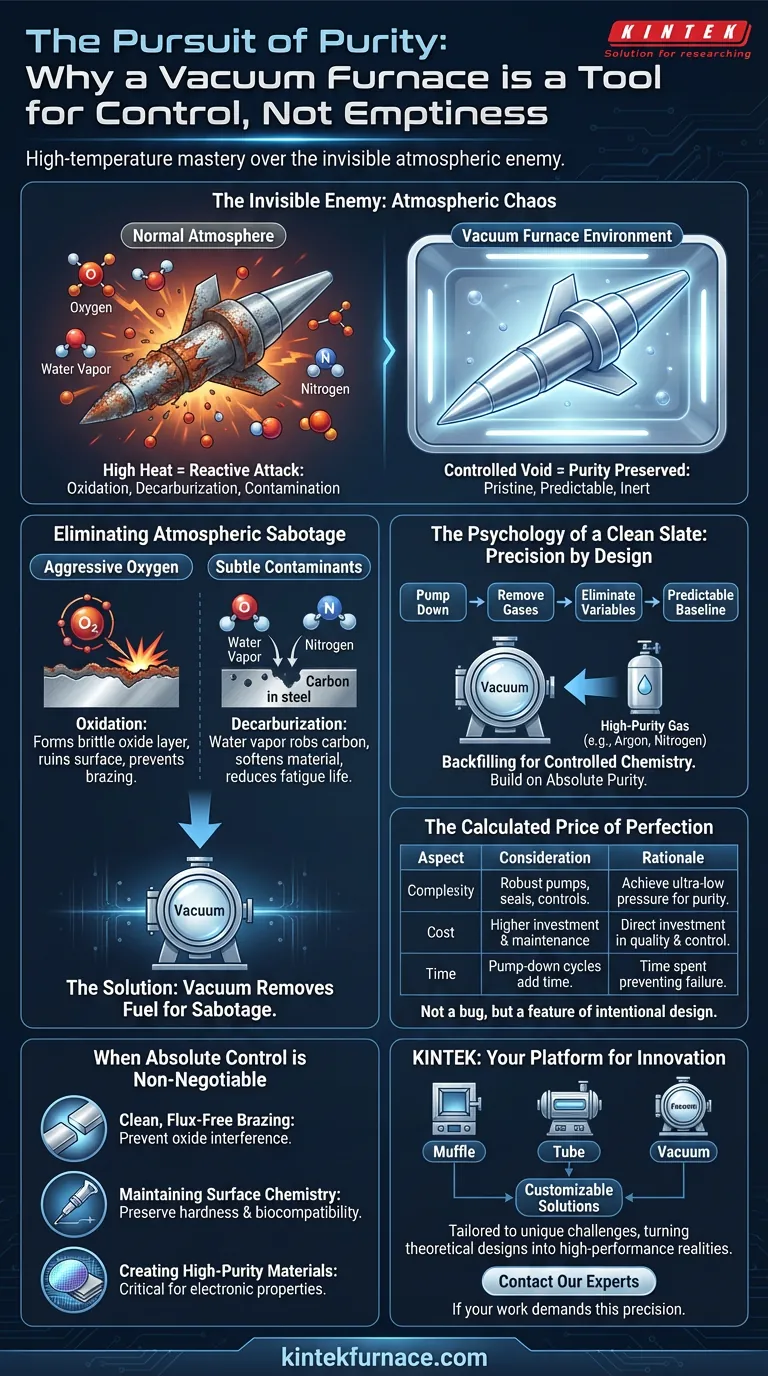 La quête de pureté : pourquoi un four sous vide est un outil de contrôle, pas de vide Guide Visuel