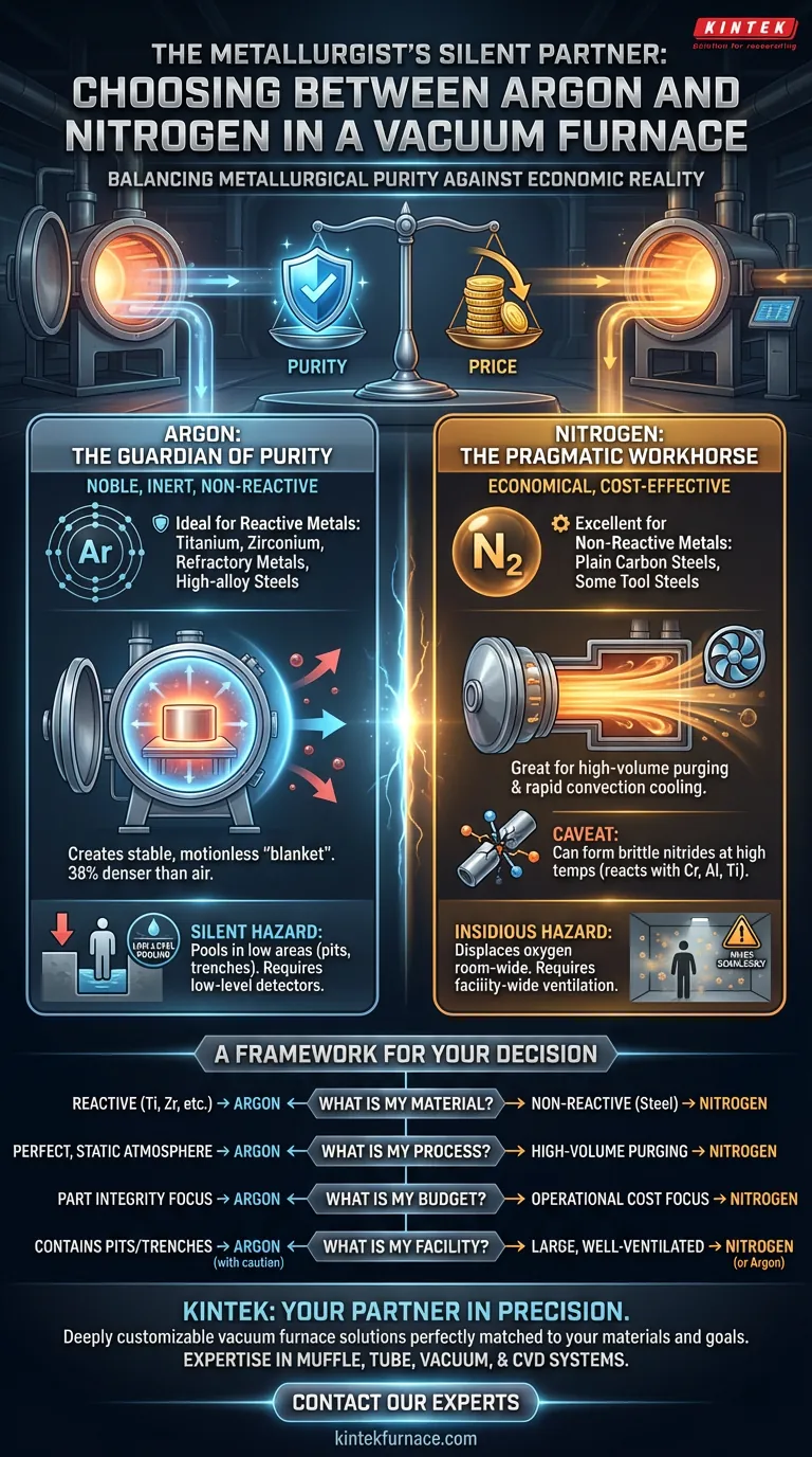 真空炉におけるアルゴンと窒素の選択：冶金技術者の静かなるパートナー ビジュアルガイド