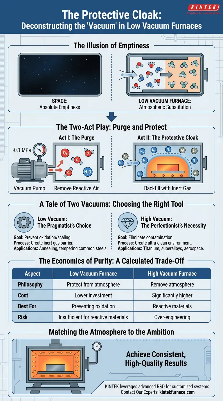 Il Mantello Protettivo: Decostruire il 'Vuoto' nei Forni a Basso Vuoto Guida Visiva