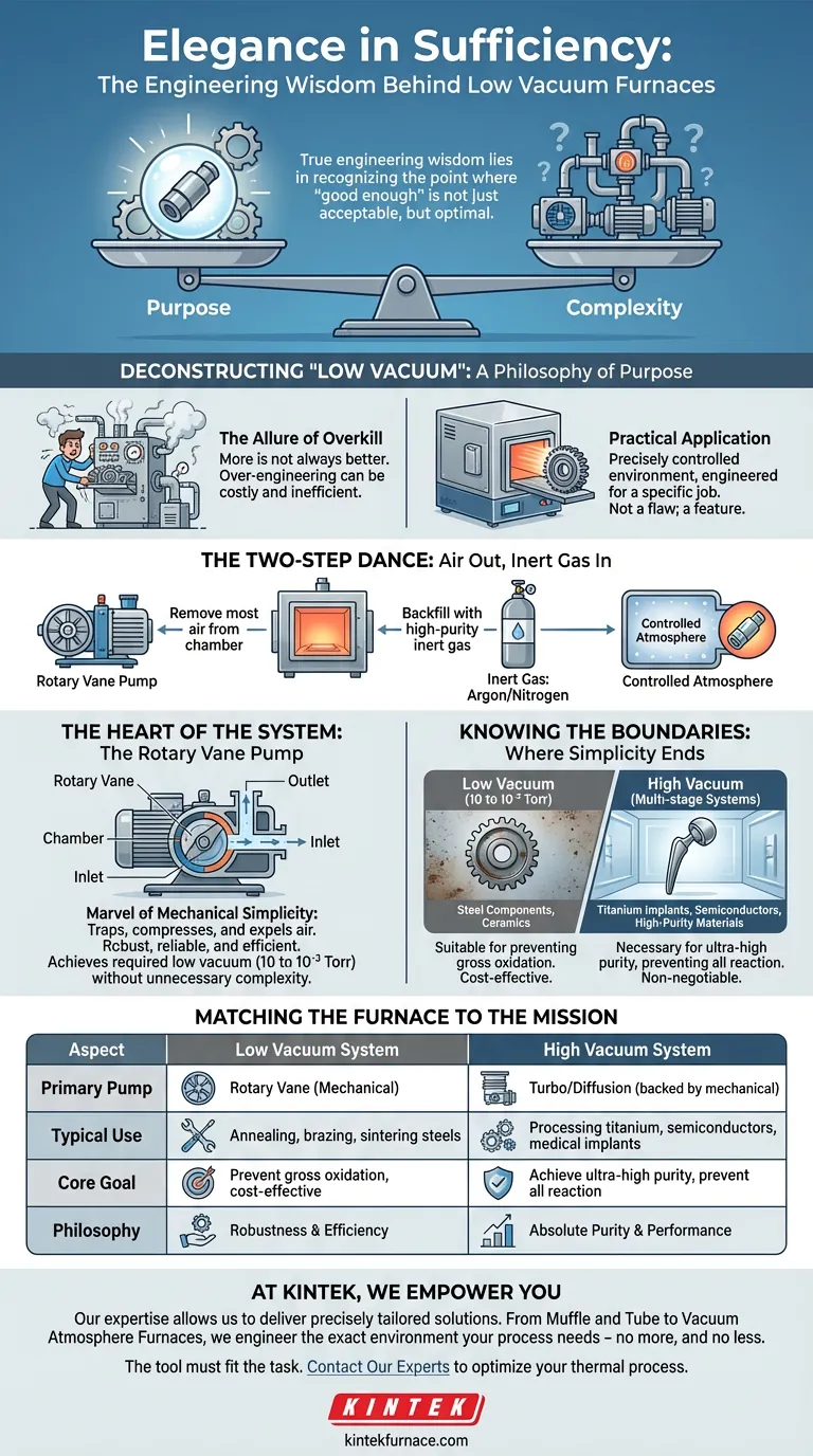 Eleganz in der Genügsamkeit: Die Ingenieursweisheit hinter Niedervakuumöfen Visuelle Anleitung
