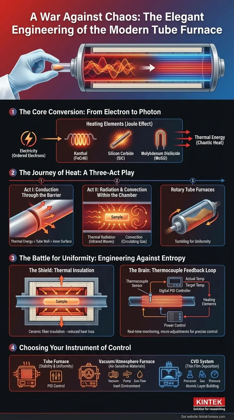 Uma Guerra Contra o Caos: A Engenharia Elegante do Forno Tubular Moderno Guia Visual