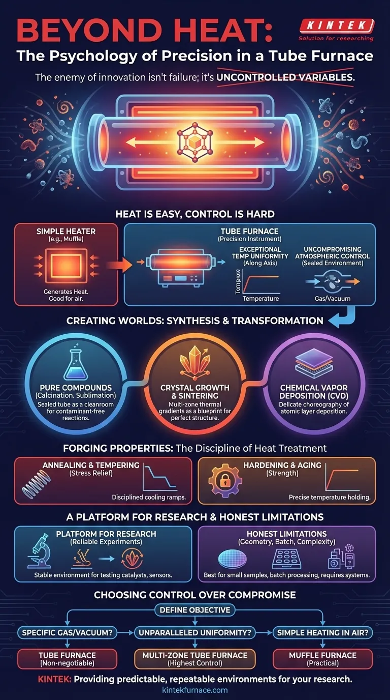 Além do Calor: A Psicologia da Precisão em um Forno Tubular Guia Visual