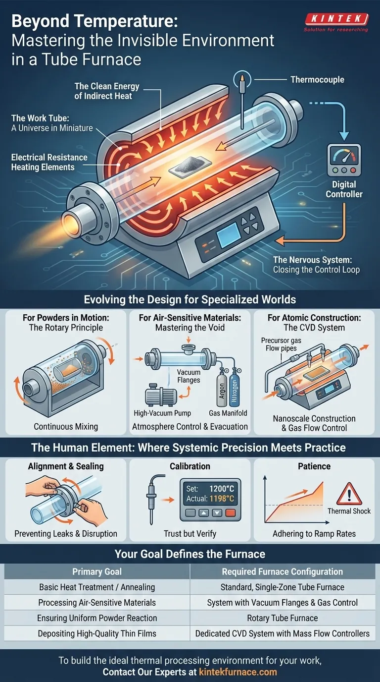 Jenseits der Temperatur: Die unsichtbare Umgebung im Rohrofen meistern Visuelle Anleitung