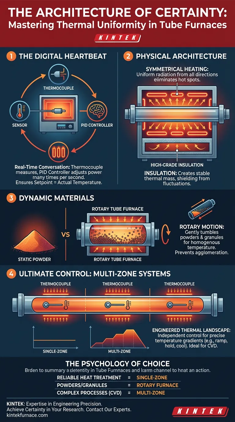 هندسة اليقين: كيف تتقن الأفران الأنبوبية التوحيد الحراري دليل مرئي