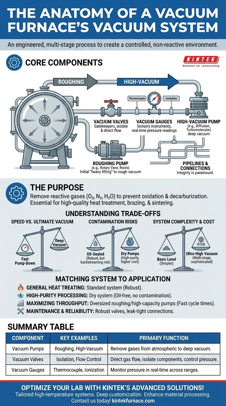 What does the vacuum system of a vacuum furnace consist of? Essential Components for Clean Heat Processing Visual Guide