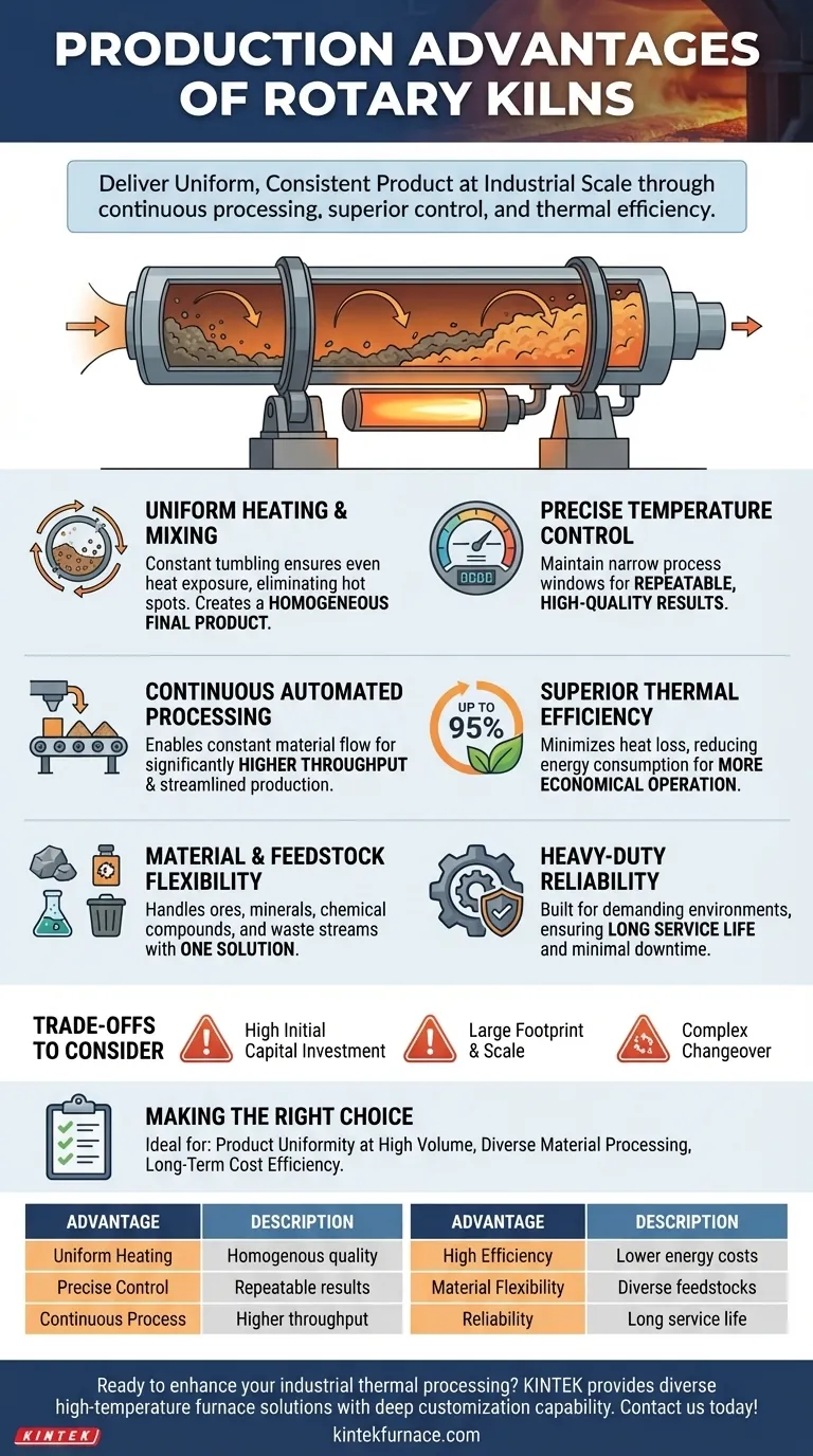 ロータリーキルンの生産上の利点は何ですか？高品質で効率的な産業プロセスの実現 ビジュアルガイド
