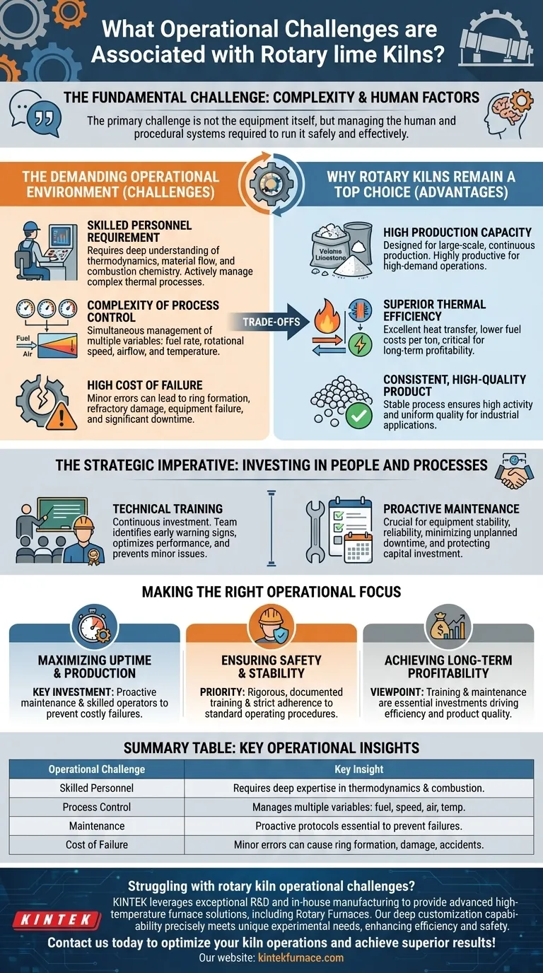 Welche betrieblichen Herausforderungen sind mit Drehrohrofen-Kalköfen verbunden? Meistern Sie komplexe Ofenbetriebsabläufe für Spitzenleistung Visuelle Anleitung