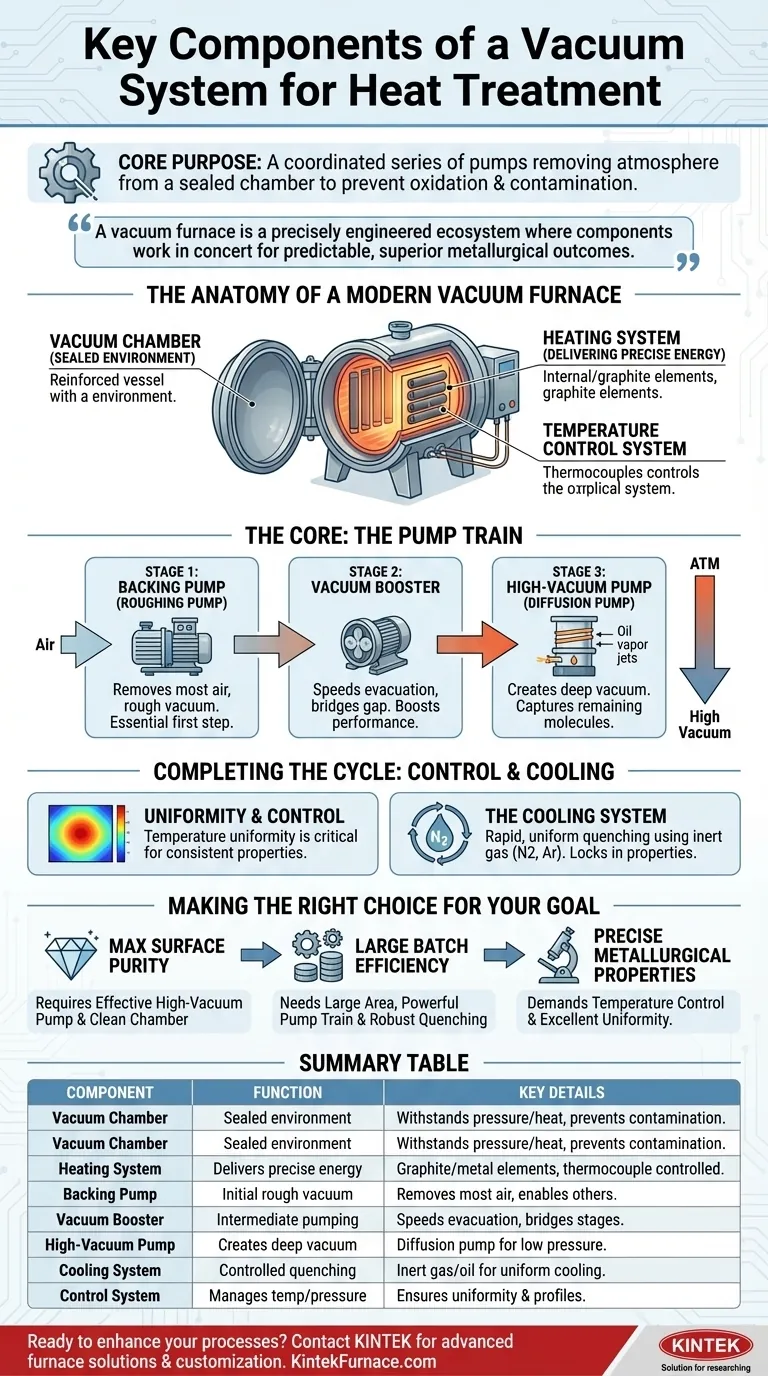 What are the key components of a vacuum system for heat treatment? Achieve Superior Metallurgical Outcomes Visual Guide