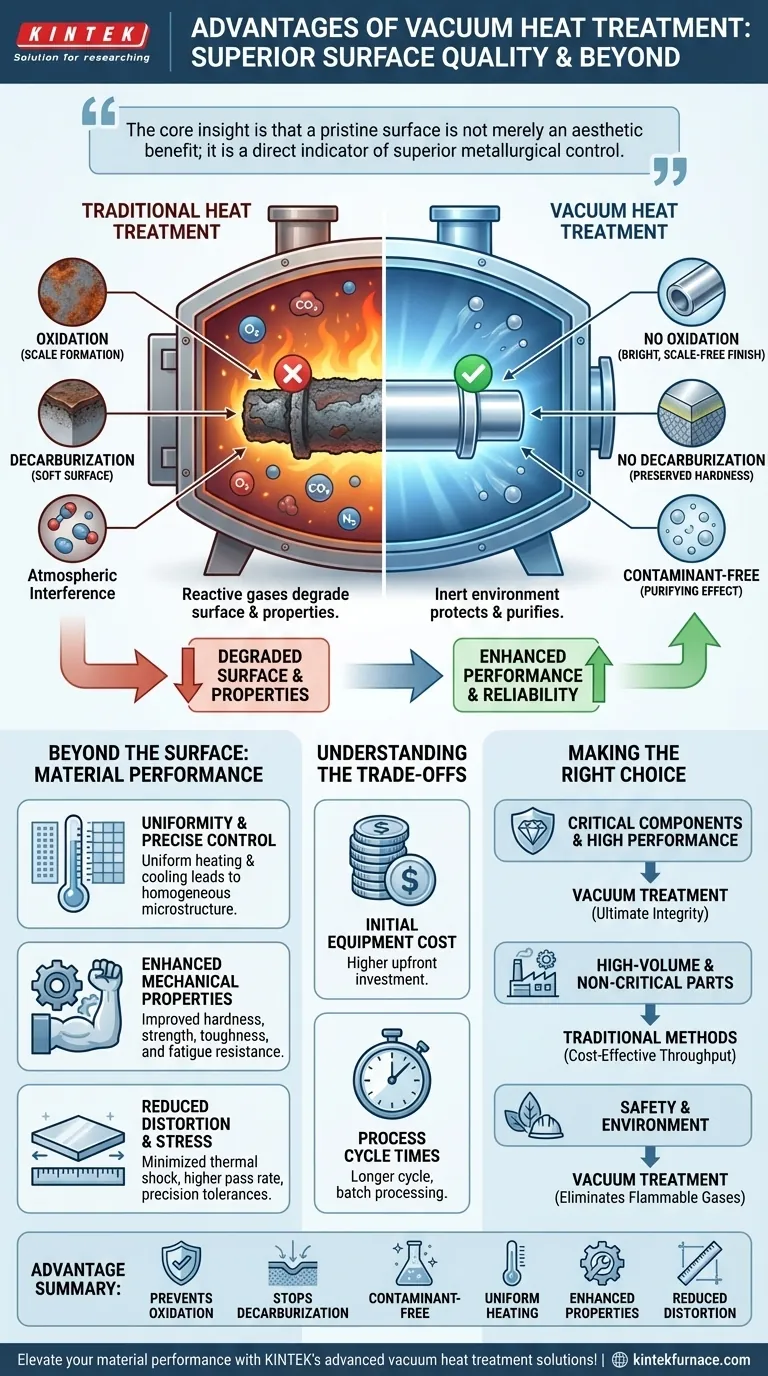 Quali sono i vantaggi del trattamento termico sotto vuoto per quanto riguarda la qualità della superficie? Ottieni superfici incontaminate e prive di ossidazione Guida Visiva