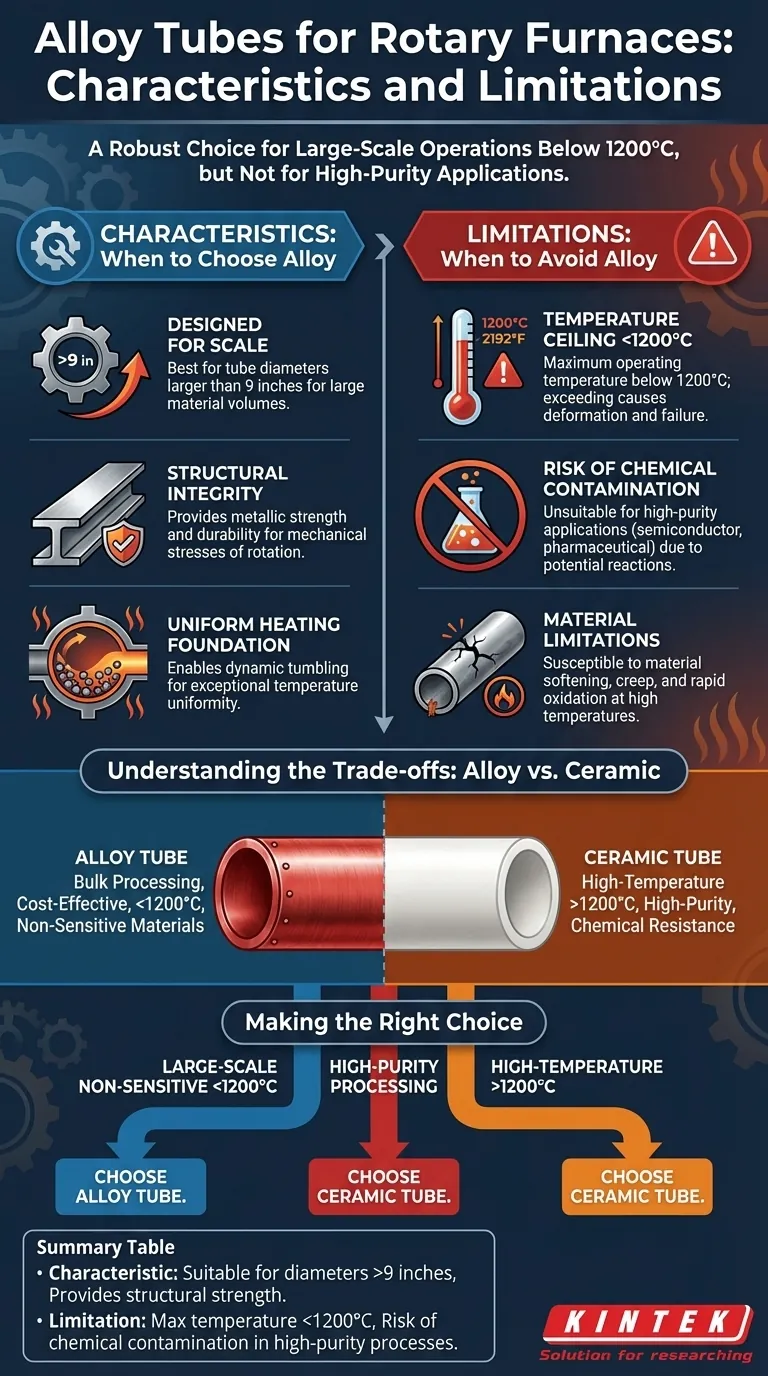 Quali sono le caratteristiche e i limiti dei tubi in lega per forni rotanti? Ottimizza la tua lavorazione ad alta temperatura Guida Visiva