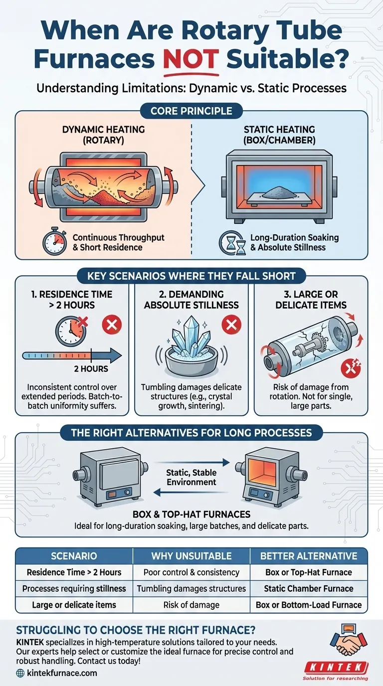 ロータリーチューブ炉がプロセスに適さないのはどのような場合ですか？熱処理における高額なミスの回避 ビジュアルガイド