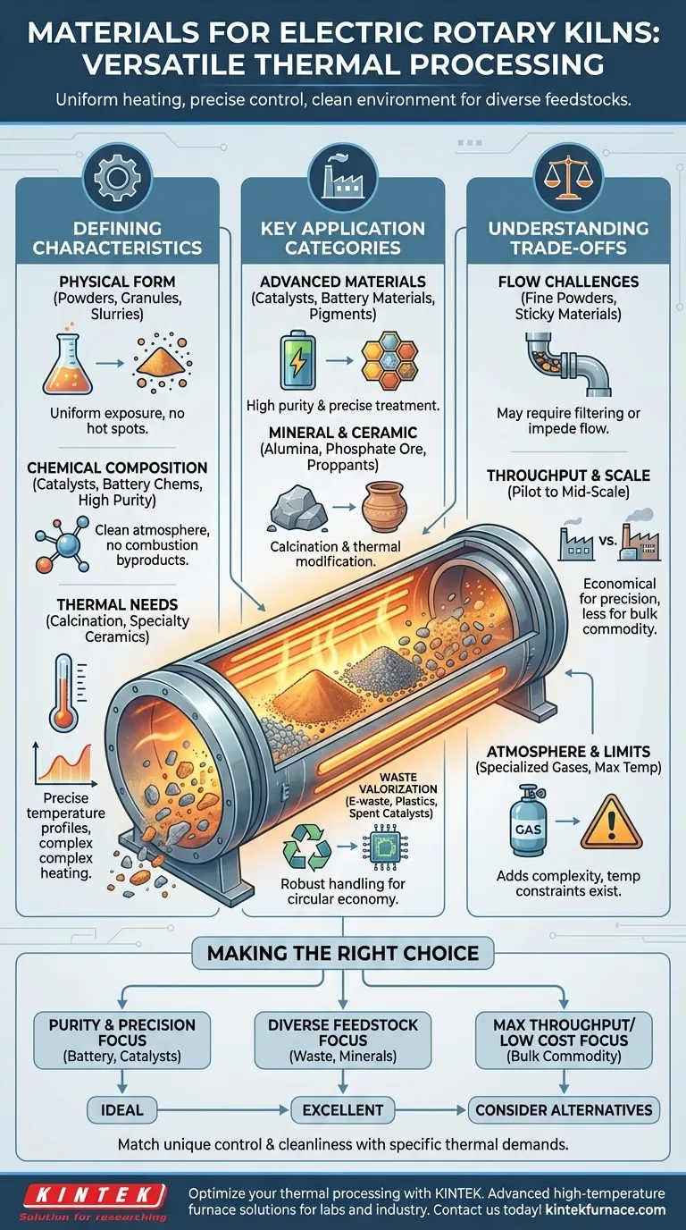 电加热回转窑可以处理哪些材料？先进材料的多功能解决方案 图解指南