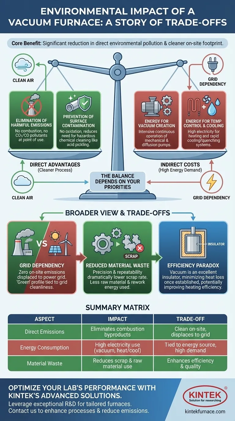Welche Umweltauswirkungen hat die Verwendung eines Vakuumofens? Emissionen, Energie und Effizienz abwägen Visuelle Anleitung