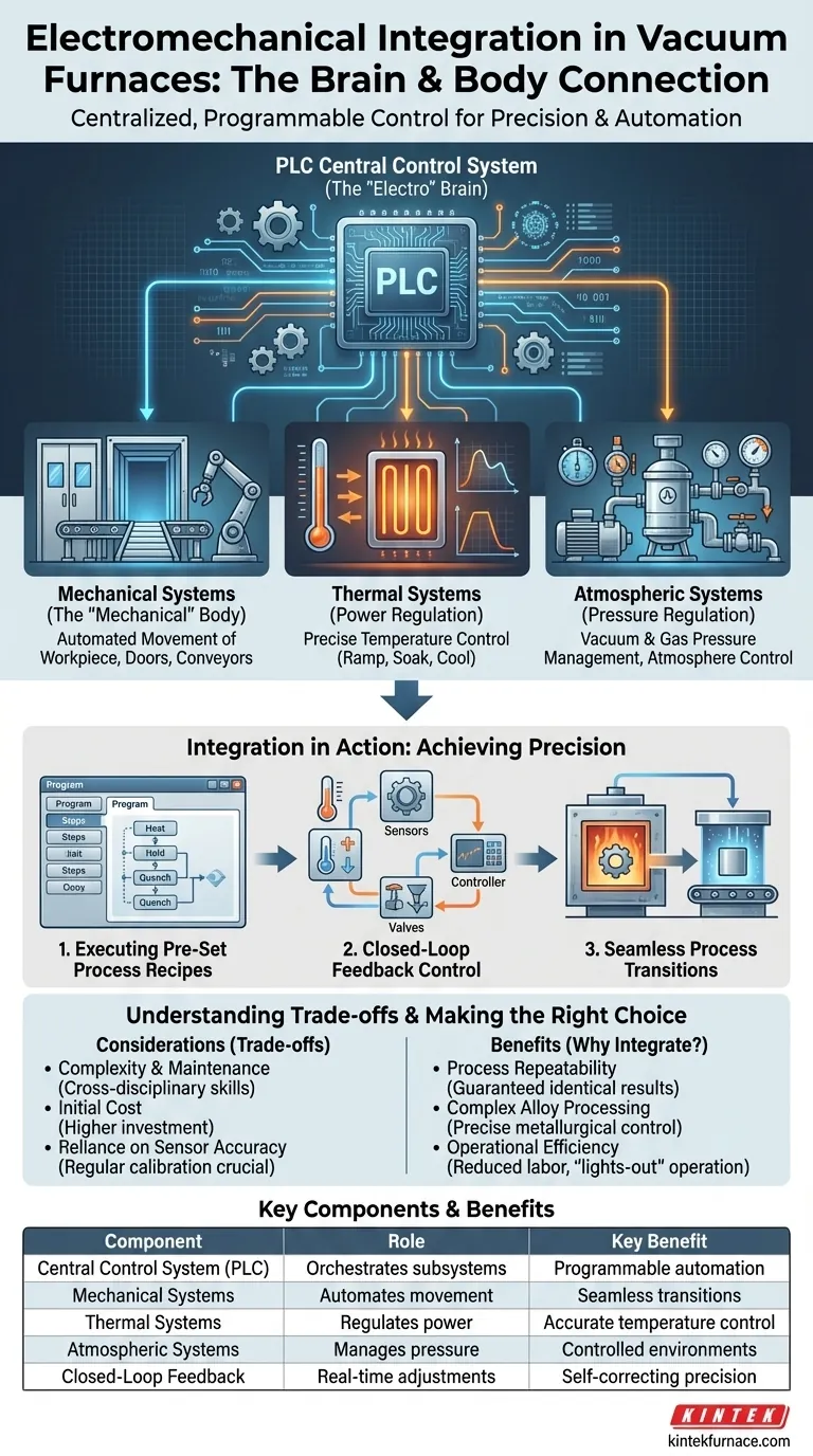 真空炉における電気機械的統合度の高さにはどのような特徴が貢献していますか？精密さと自動化を解き放つ ビジュアルガイド