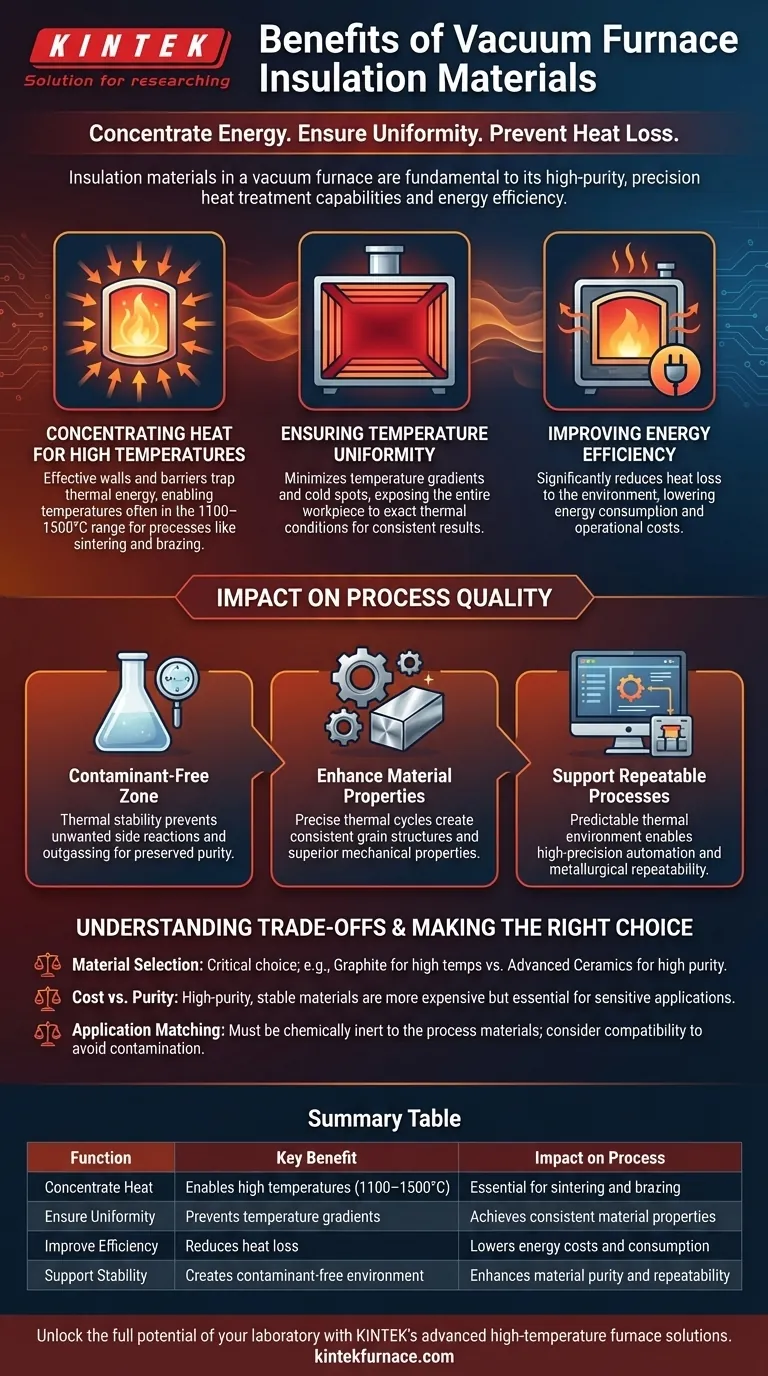 ما هي فوائد المواد العازلة لفرن التفريغ؟ تعزيز الكفاءة والدقة دليل مرئي