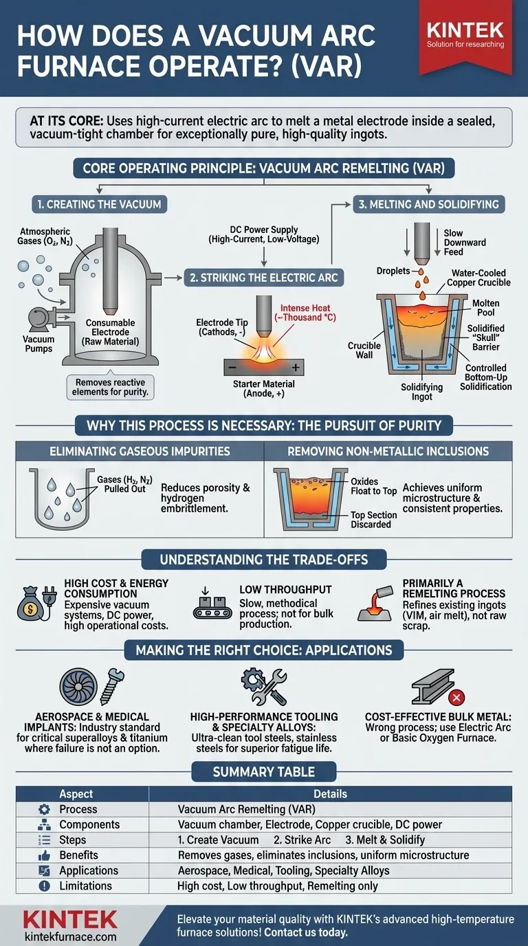 Como opera um forno a arco a vácuo? Obtenha Metais Ultra-Puros para Aplicações Exigentes Guia Visual