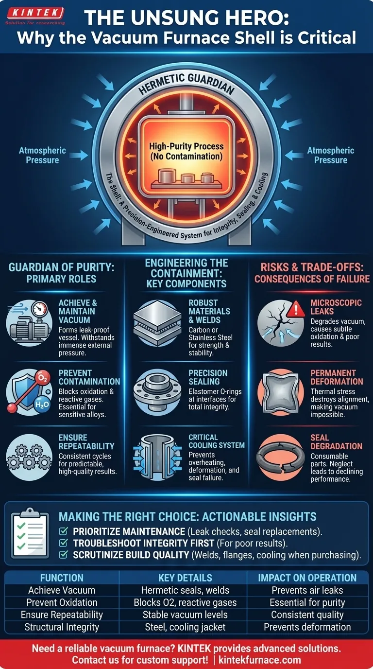 真空炉炉壳在真空高温加工中的重要性是什么？确保高温加工中的纯度和可靠性 图解指南