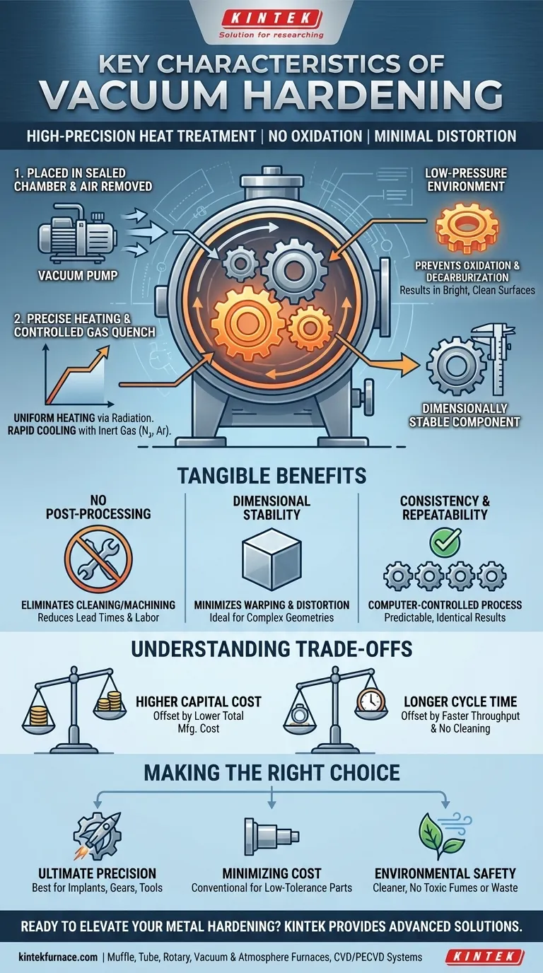What are the key characteristics of vacuum hardening? Achieve Clean, Precise Metal Hardening for Superior Components Visual Guide