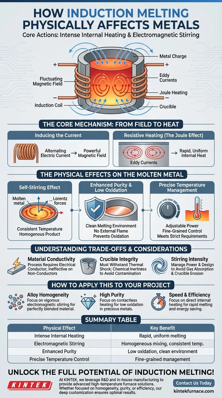 Comment le processus de fusion par induction affecte-t-il physiquement les métaux ? Obtenez des fontes propres et homogènes avec précision Guide Visuel