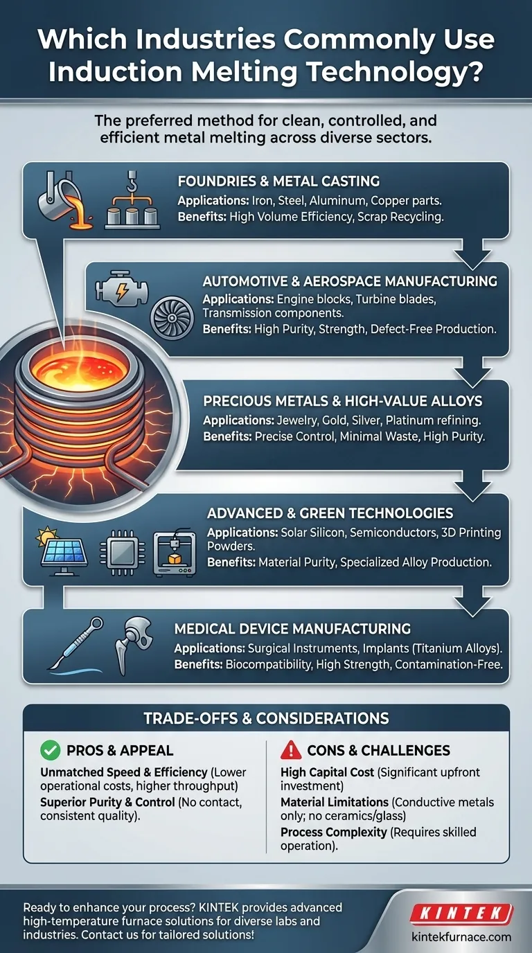 Which industries commonly use induction melting technology? Unlock Precision and Efficiency in Metal Processing Visual Guide
