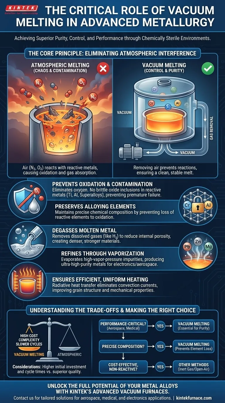 Why is operating in a vacuum environment important for melting certain metal alloys? Achieve Superior Purity and Performance Visual Guide