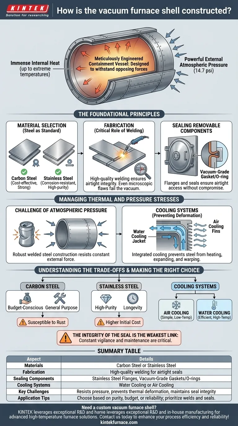 真空炉のシェルはどのように構築されていますか？高温プロセスに対応する堅牢で漏れのないチャンバーの構築 ビジュアルガイド