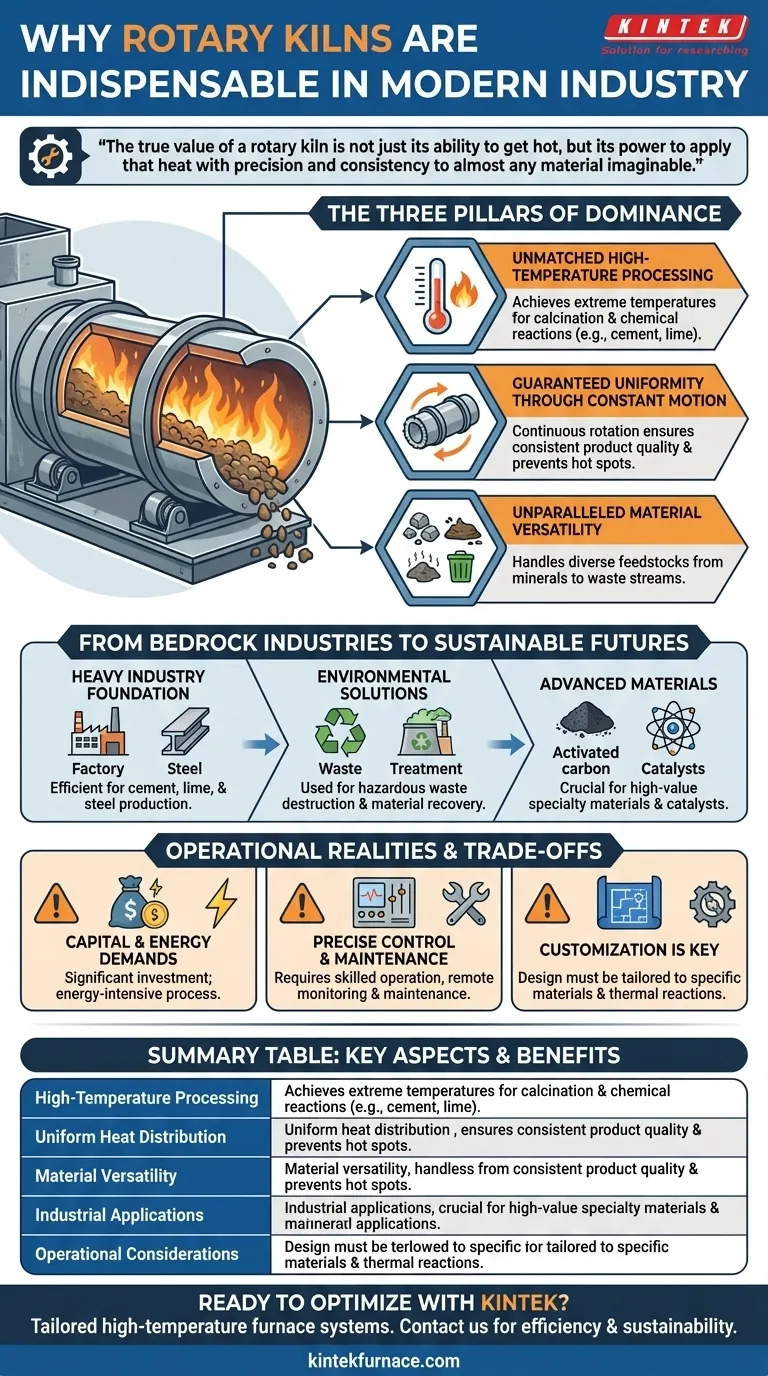 لماذا تعتبر الأفران الدوارة لا غنى عنها في الصناعة الحديثة؟ اكتشف تعدد استخداماتها وكفاءتها دليل مرئي