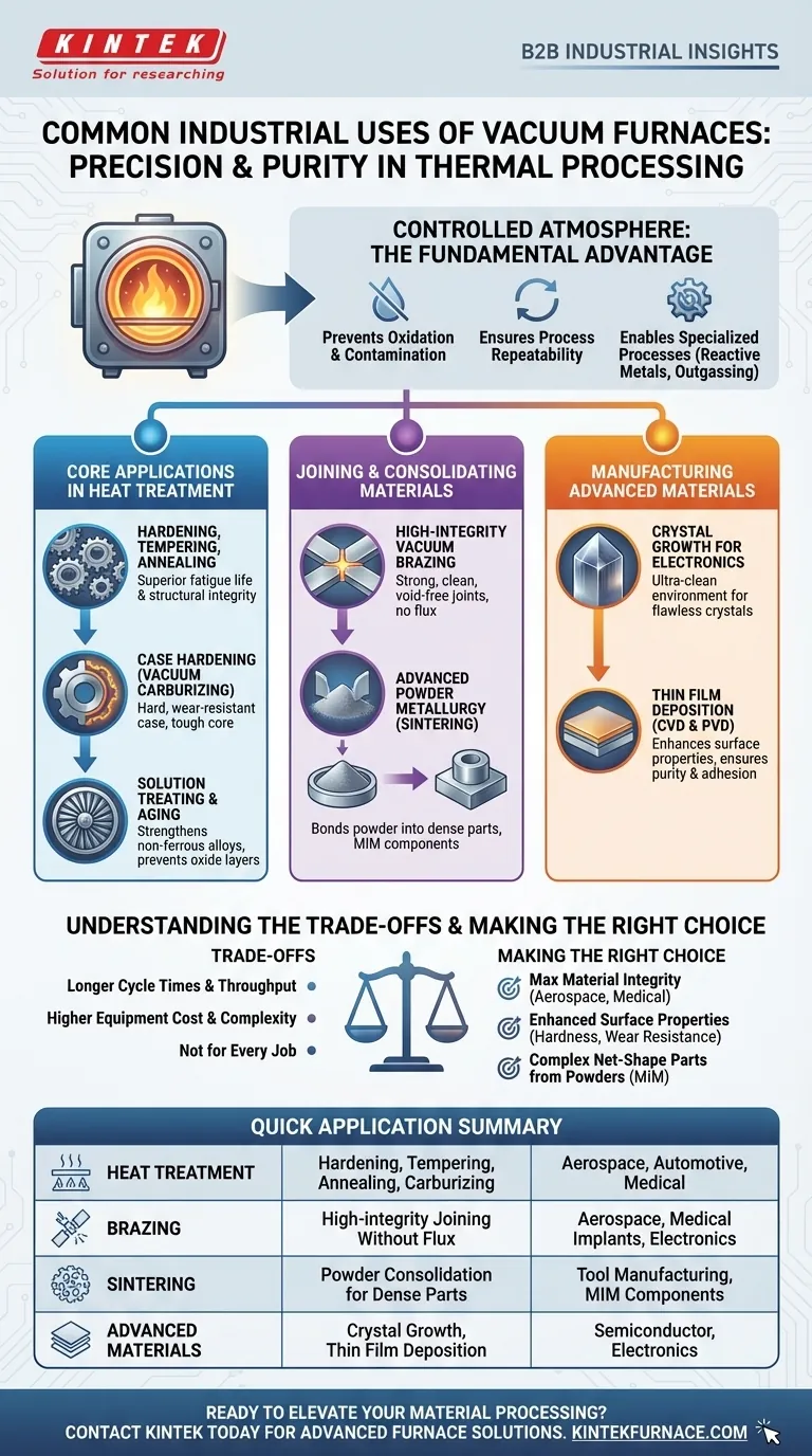 What are some common industrial uses of vacuum furnaces? Enhance Material Quality and Performance Visual Guide