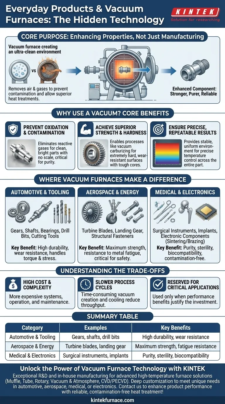 What are some everyday products manufactured using vacuum furnaces? Discover the Hidden Tech in Your Tools and Devices Visual Guide