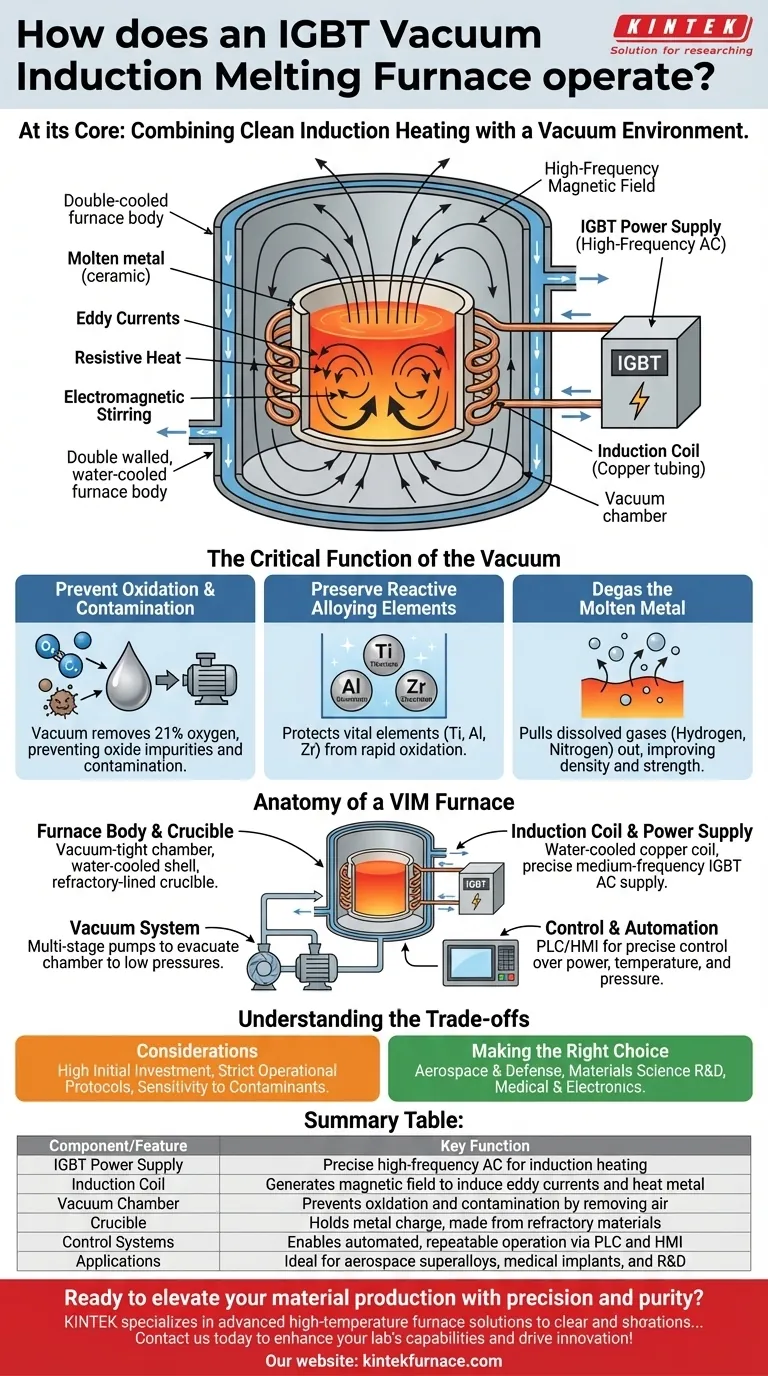 ¿Cómo funciona un horno de fusión por inducción al vacío IGBT? Logre la fusión de metales de ultra alta pureza Guía Visual