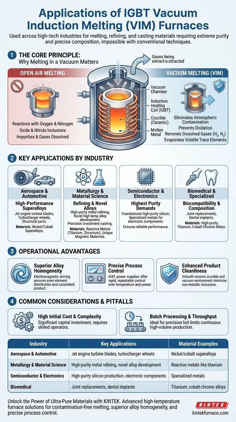 ¿Cuáles son las aplicaciones de los hornos de fusión por inducción al vacío IGBT? Esencial para la producción de metales de alta pureza Guía Visual