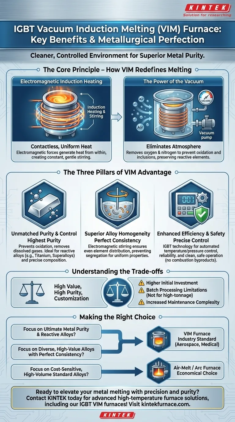 IGBT真空誘導溶解炉（VIM）を使用する主な利点は何ですか？優れた金属純度と制御性を実現 ビジュアルガイド