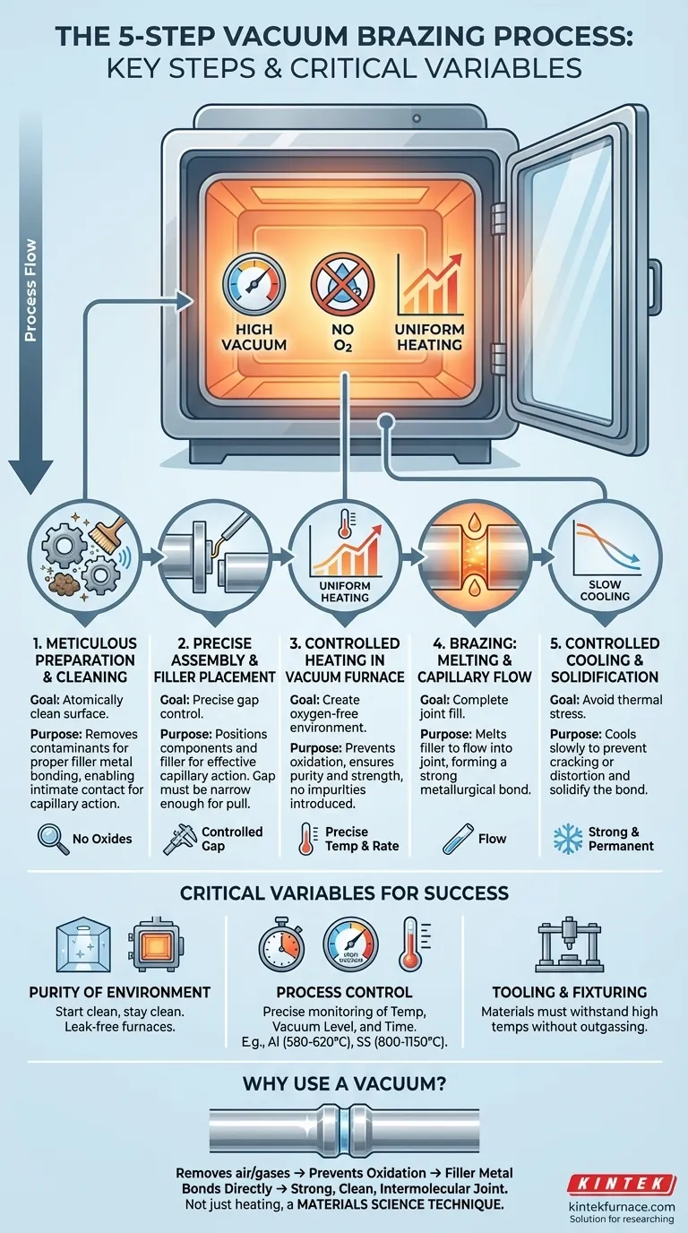 Quais são as principais etapas da brasagem a vácuo? Domine o processo de 5 etapas para juntas fortes e limpas Guia Visual