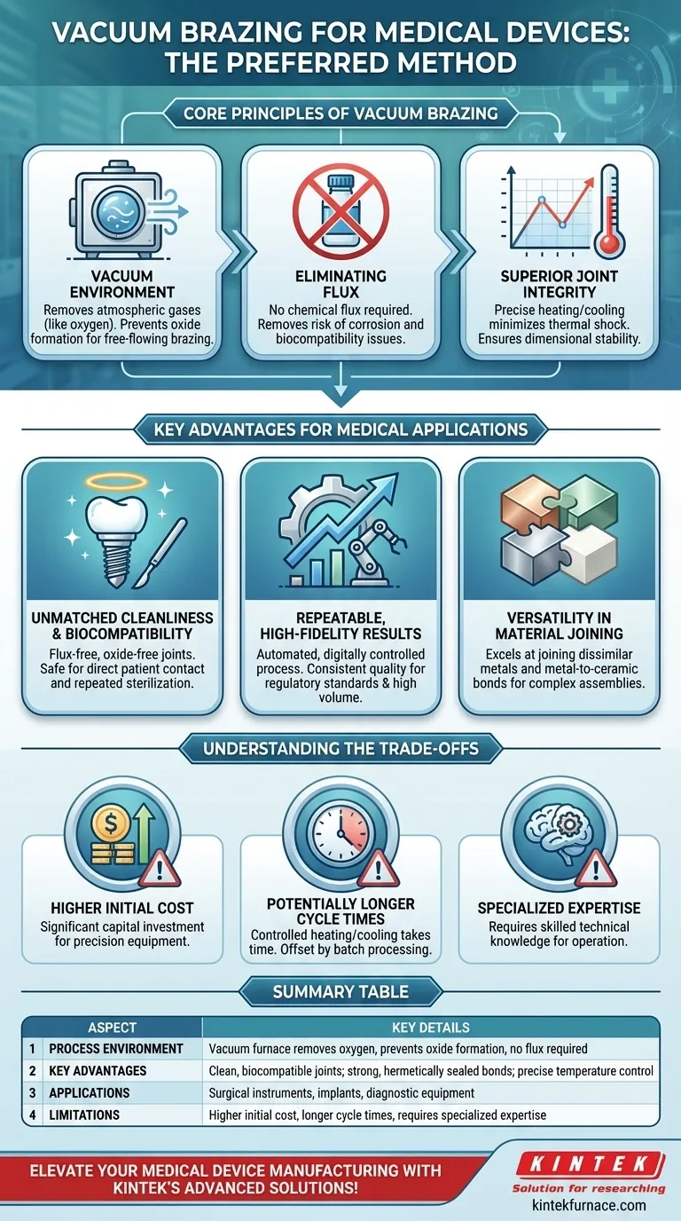 O que torna a brasagem a vácuo um método preferido para a fabricação de dispositivos médicos? Descubra Limpeza e Força Inigualáveis Guia Visual
