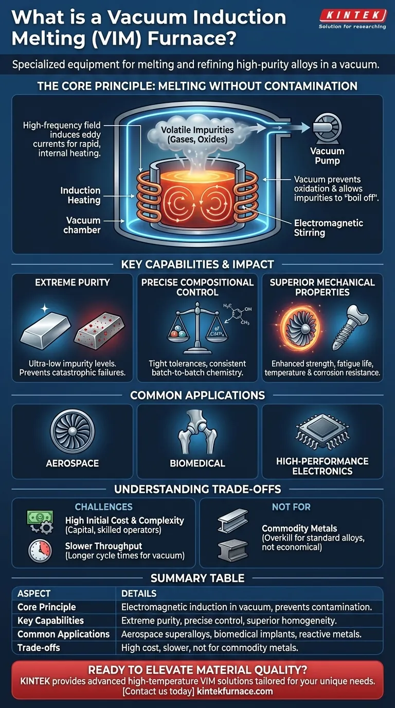 ¿Qué es un Horno de Fusión por Inducción al Vacío y dónde se usa comúnmente? Desbloquee la Producción de Aleaciones de Alta Pureza Guía Visual