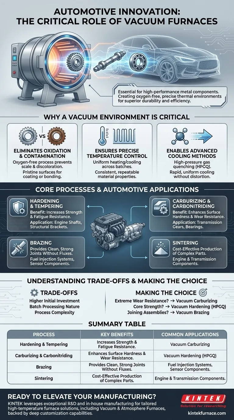 ما هو الدور الذي تلعبه الأفران الفراغية في صناعة السيارات؟ تعزيز المتانة والأداء في أجزاء المركبات دليل مرئي