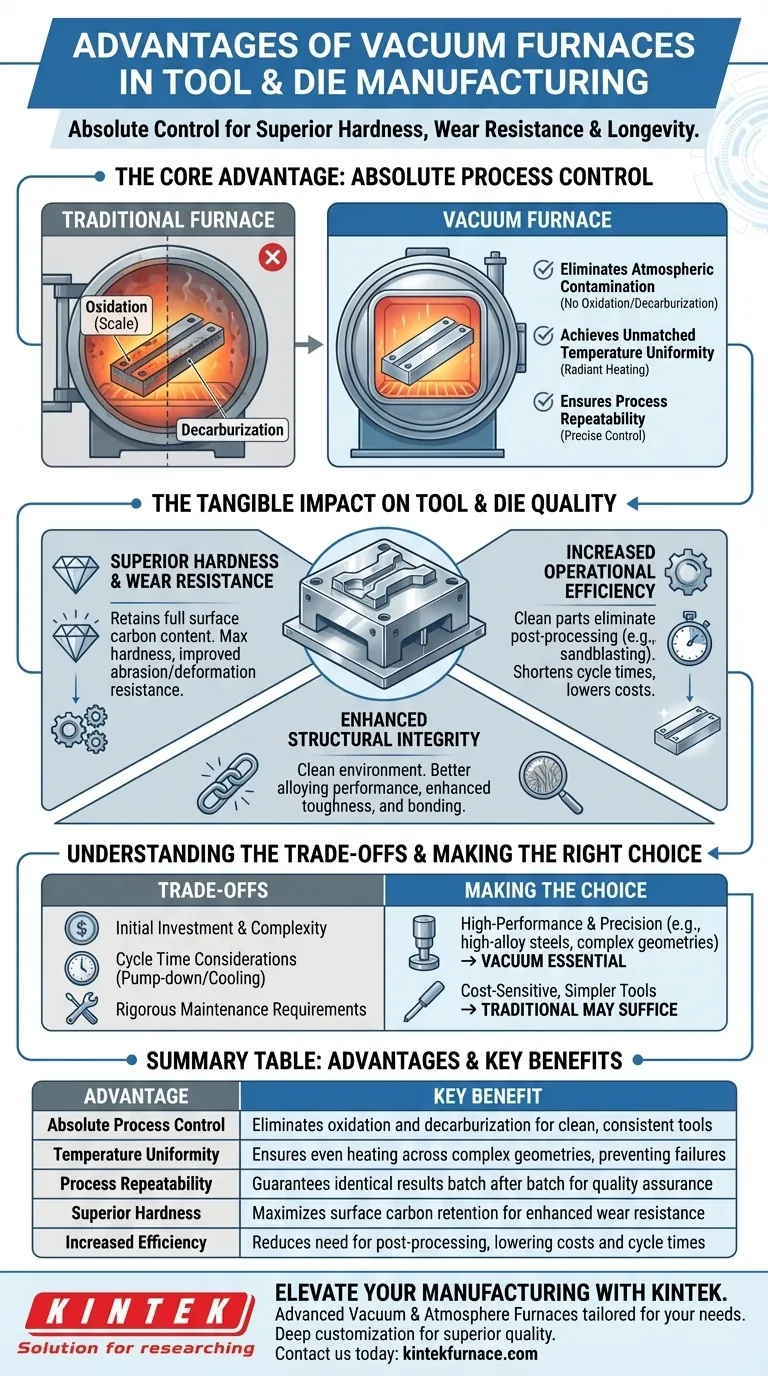 Welche Vorteile bietet der Einsatz von Vakuumöfen in der Werkzeug- und Formenherstellung? Steigerung der Werkzeuglebensdauer und Präzision Visuelle Anleitung